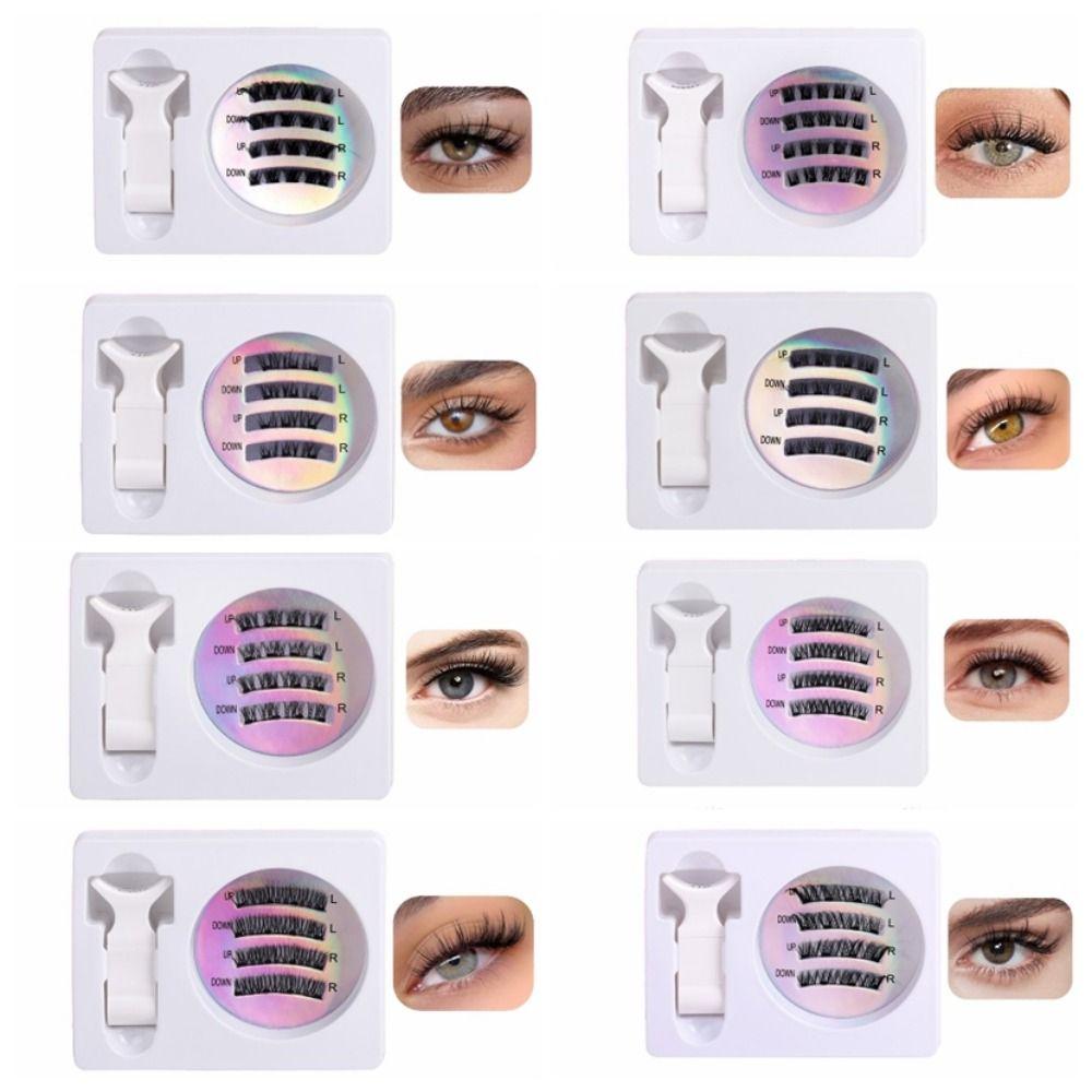 Reusable Non-glue False Eyelashes 3D Manga Lashes Easy to Use Magnet Eyelash Set Make Up