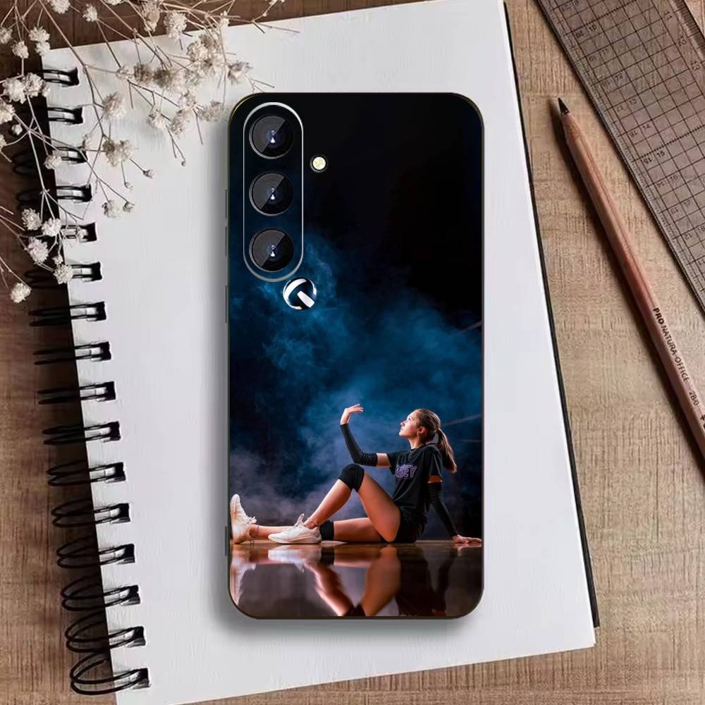 Volleyball Phone Case For Samsung Galaxy A73,A72,A71,A70,A52,A51 Others Soft Black Cover