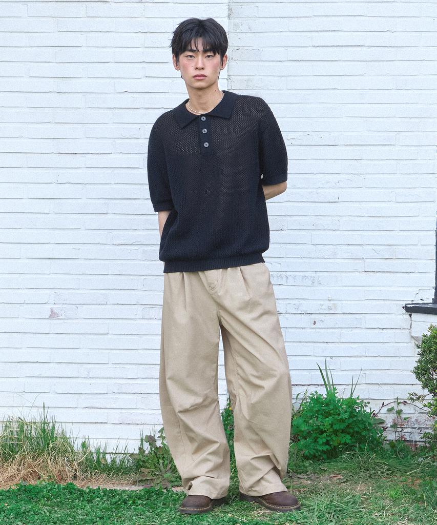 FILLUMINATE Punched Collar Half Knit - Ivory