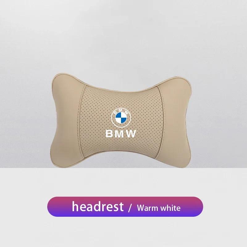 1Pcs Car Seat Headrest Auto Logo Neck Pillow For BMW M X1 X2 X3 X4 X5 X6 X7 F39 G42 G26 F01 F02 F30 F10 E70 E30 E87 E61 G30 G20 ADMVN1