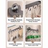 Waterproof Suction Door Cup Hook 5/6/7/8-Hook Hanging Coat Rack Bathroom Towel Holder  Living Room