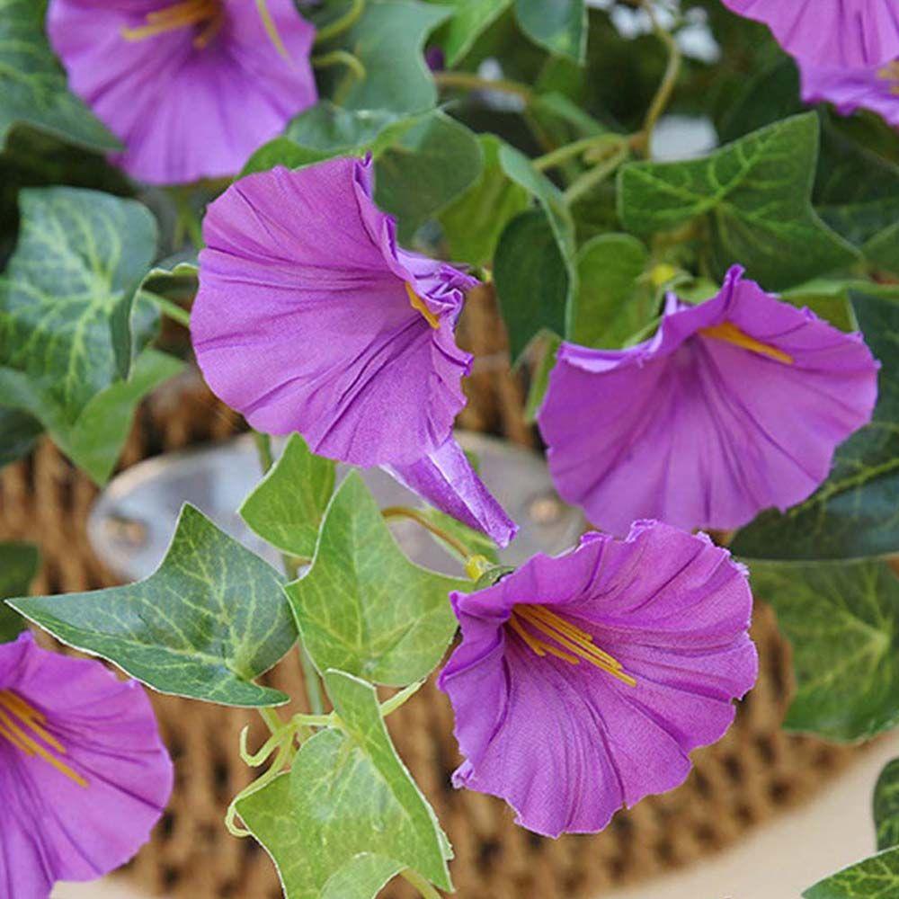 Vine Basket Wedding Hanging Fake Morning Glory Artificial Flowers Artificial Plants Silk  flower