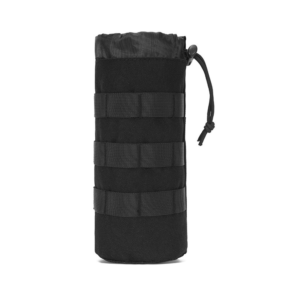 Новый черный тактический подсумок MOLLE для бутылки с водой из ткани Оксфорд для пеших прогулок, бега