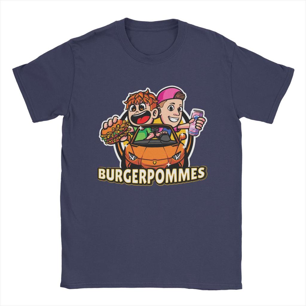 Men Women's Burgerpommes LukasBS ICrimax Graphic Shirts Merch Vintage Cotton T Shirts Top Tee Clothes Summer