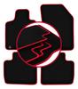 Велюровые коврики с красной окантовкой для: Peugeot 508 II седан, универсал, лифтбек (2018-)