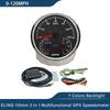 ELING 110mm 3 in 1 Multifunctional 0-120MPH GPS Speedometer with 0-8000RPM Tachometer Fuel Level 7 Colors Backlight for Car Boat