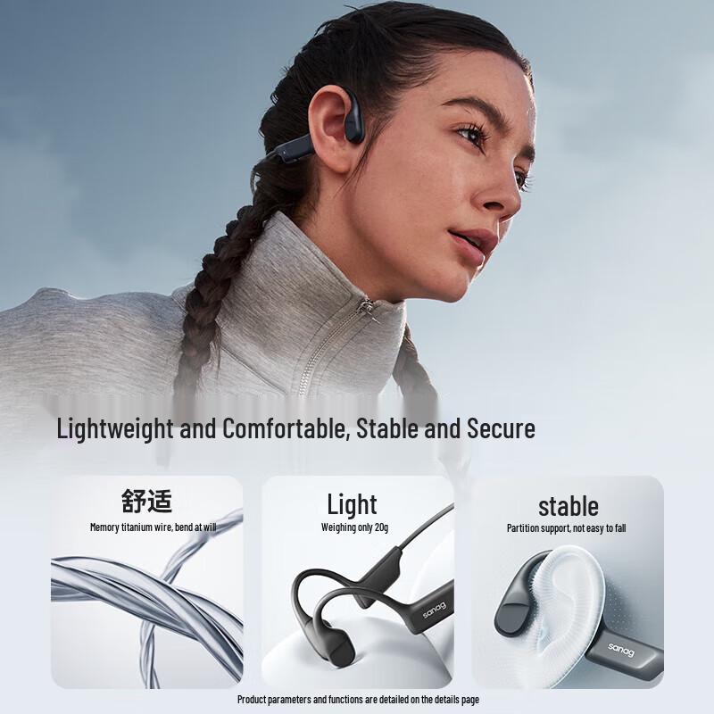 Спортивные наушники SANAG B22 с открытым дизайном и костной проводимостью