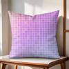 purple diamond pattern Cushion Cover Natural Linen Organic Fabric DoubleSided Printing Couch Pillow Covers Home Decor Gift