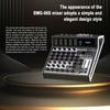 BOMGE Pro Mixer 6-Channel Mixer Console with 99 DSP Effects, +48V Phantom, Bluetooth, USB Interface, 2 AUX, and FX Processor for Studio Recording and