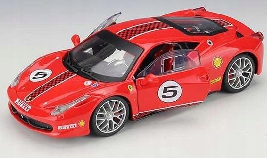 Ferrari 458 challenge #5 red model bburago 26302