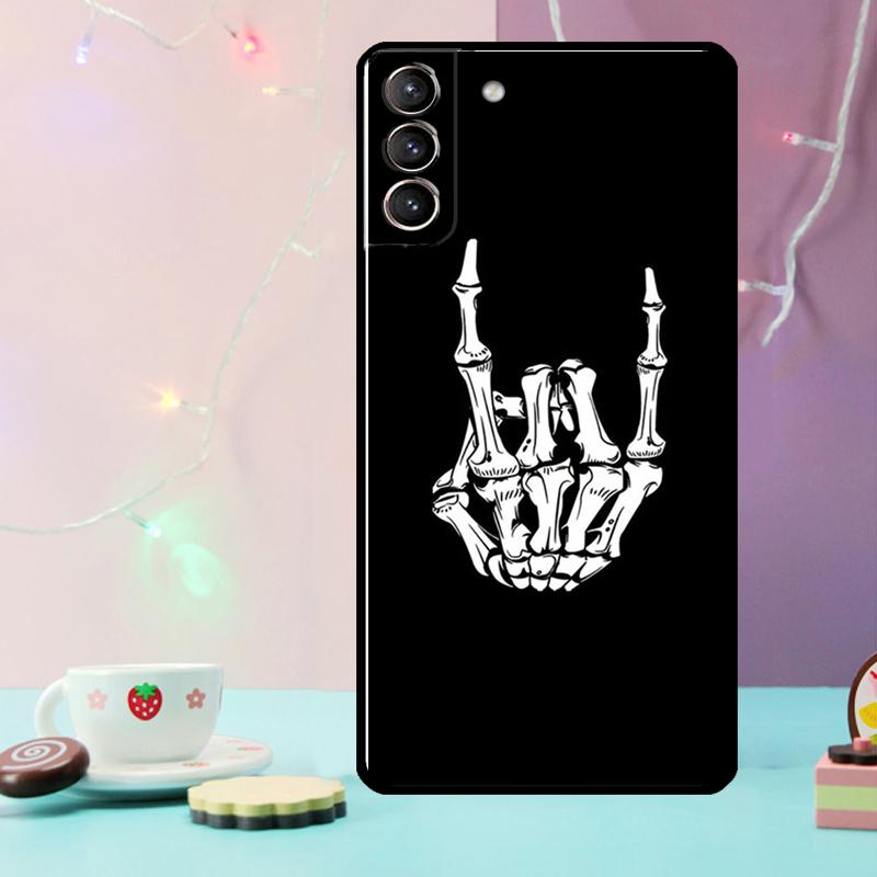 Чехол для телефона Rock Roll Skull для Samsung Galaxy S25 Ultra S20 S21 S22 S23 S24 Plus S9 S10 S24 FE S25 FE