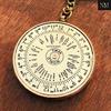Marine 100 Years Perpetual Calendar World Timer Keychain Brass  Keyring Keychain