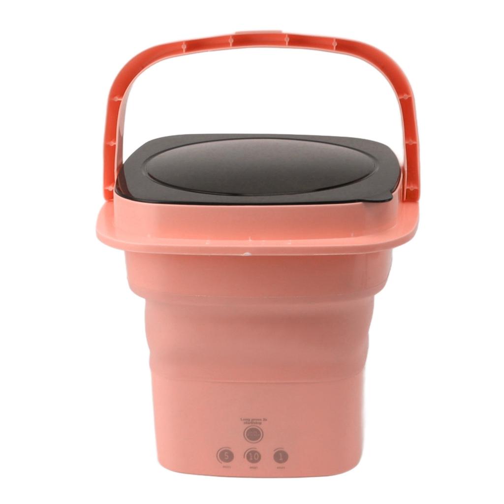Foldable Washing Machine Mini Portable Bucket Laundry Washer with Black Lid for RV Travel Apartment
