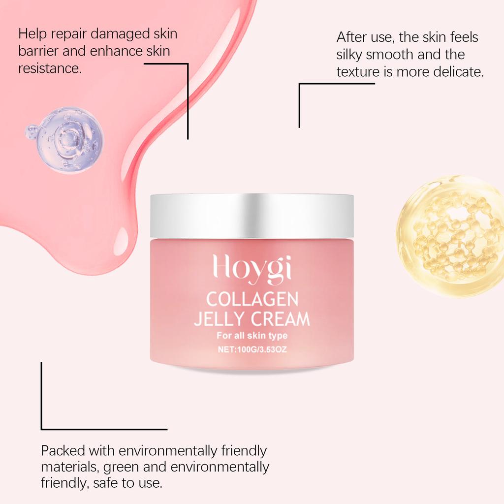 Крем-желе с коллагеном, антивозрастной уход за лицом, против морщин, глубоко увлажняет и смягчает кожу. 100 г