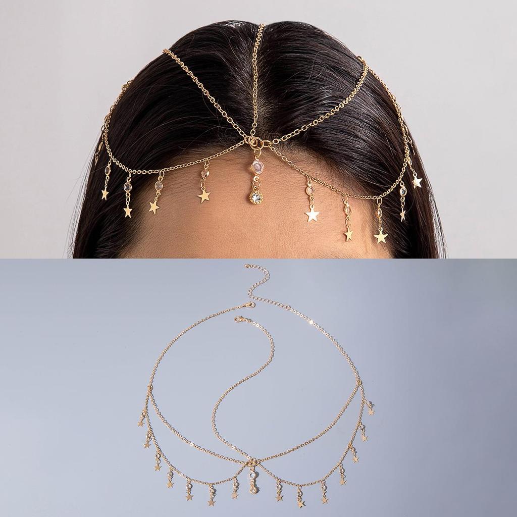 Украшение на голову с бахромой, цепочка для женщин, старинный стиль, лоб невесты, аксессуары для волос для девочек, головной убор, модная повязка для волос