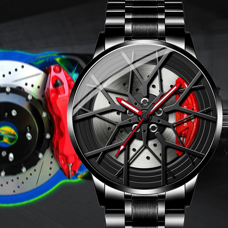 Fashion Men's Watches Luminous Wheel Watches Business Sports Casual Watches Quartz Steel Watches,Gifts for Men