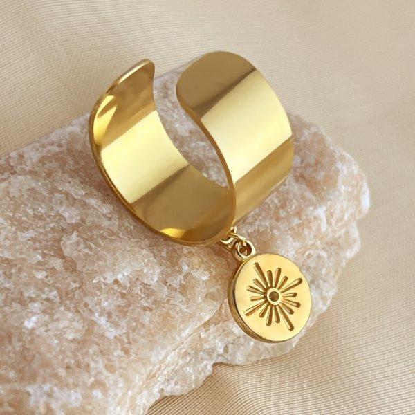 Luxury Double Layer Zircon Rings for Women Punk Metal Ball Tassel Link Chain Opening Ring 2026 New Trend Couple Wedding Jewelry