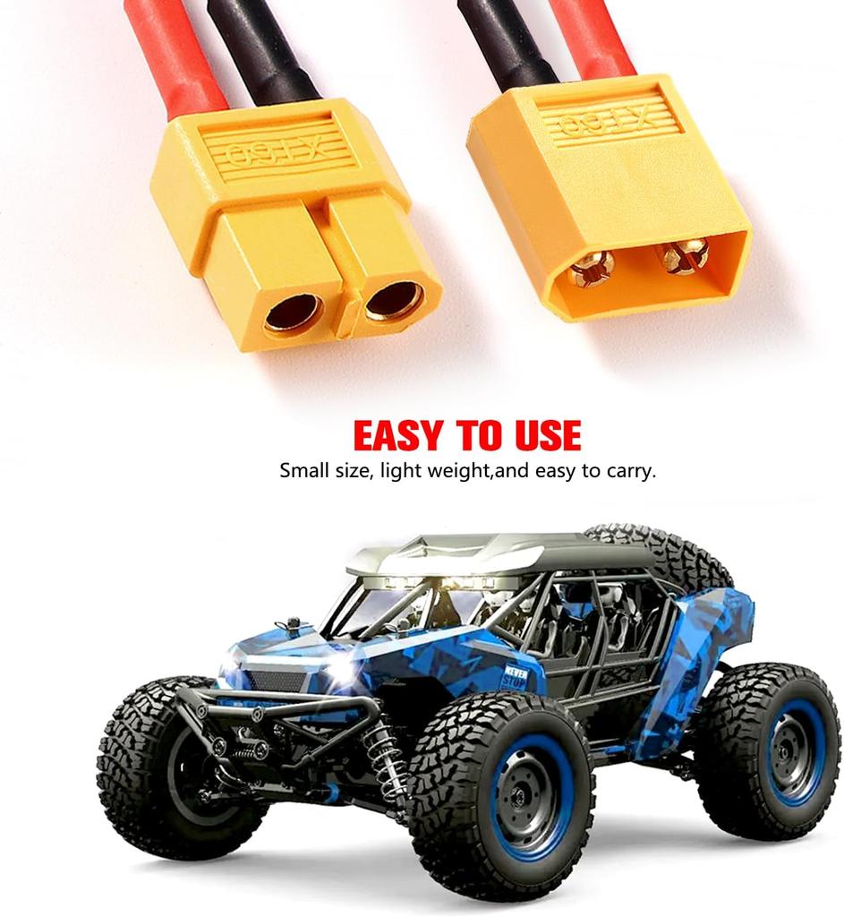 2 шт. Сетевой адаптер XT60 для 2 Lipo – Повышение напряжения, Разъем папа-мама – Для RC моделей, Силикон, Желтый Красный Черный
