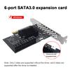 SA3112J PCIE Adapter 2/6/12/16/20 Port PCI-Express X1 To SATA 3.0 Expansion Card 6Gbps SATA 3.0 To PCI-e Controller Add On Card