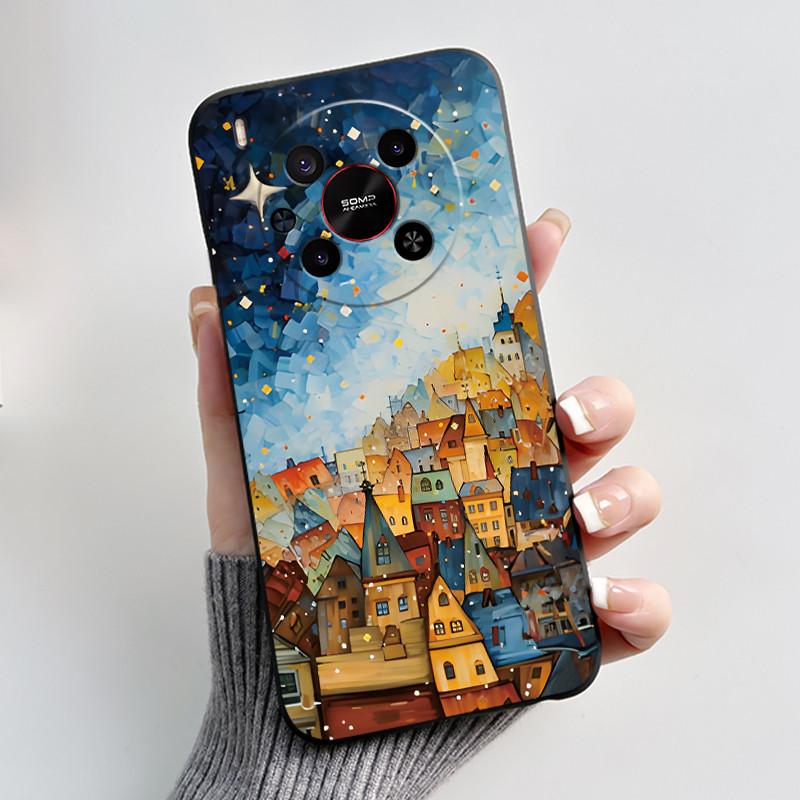 Милый Мультяшный Чехол Для ZTE Blade V70 MAX / ZTE Nubia V70 Max Печатный Корпус Защитная Крышка Мягкий Силикон Черный Корпус