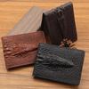 Crocodile Pattern Leather Driver's License and Multi-Card Holder
