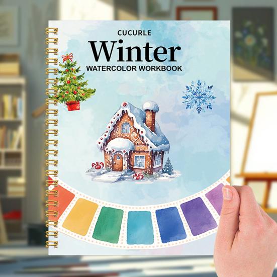 Акварельный блокнот для начинающих Пошаговое руководство по рисованию Иллюстрации животных и цветов Бумажная раскраска для изучения техник