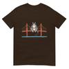 San Francisco Cat Golden Gate Bridge Book Lover Tshirt