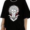 Retro Jujutsu Kaisen Ryomen Sukuna Tshirts Unisex Short Sleeves Graphic T Shirt Novelty Anime Unisexga T-shirt Cotton Tee Tops Merch