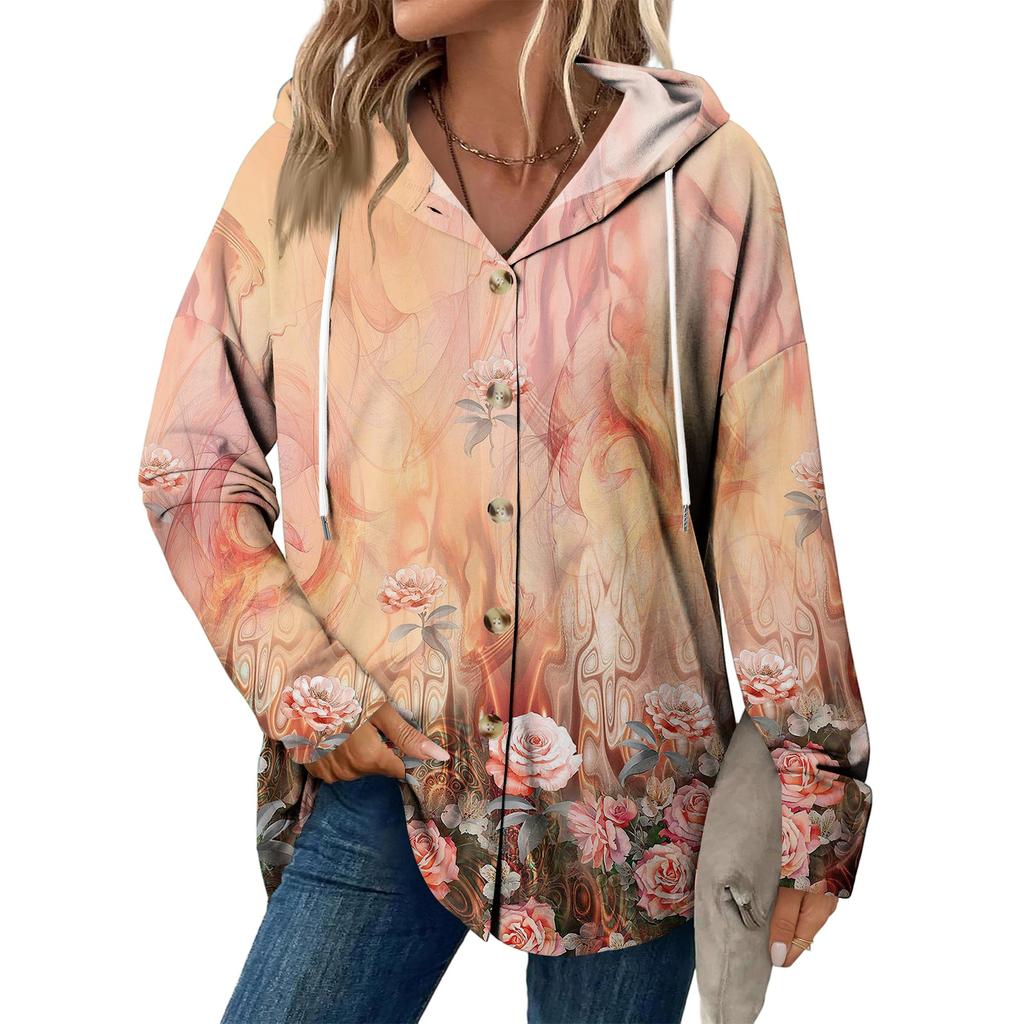 Женское модное повседневное пальто реглан с длинным рукавом и кулиской, винтажное пальто с капюшоном на пуговицах