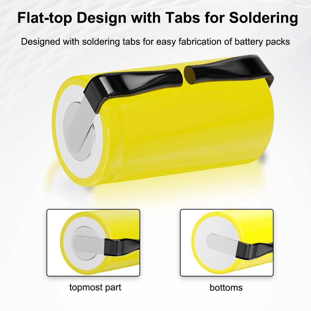 Аккумуляторная батарея 4/5SC Ni-Cd 1,2 В 2200 мАч с язычком для электродрелей и шуруповертов — высокая емкость и длительный срок службы