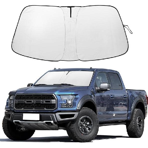Windshield Sun Shade Compatible With Nissan Rogue 2014- Accessories, 240T Foldable Window Sunshade Sun Visor Protector, Blocks UV Rays Keep Your Car