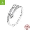 Arrow Full Zircon Ring, Cross-Border Classic Design S925 Sterling Silver Ring Jewelry.