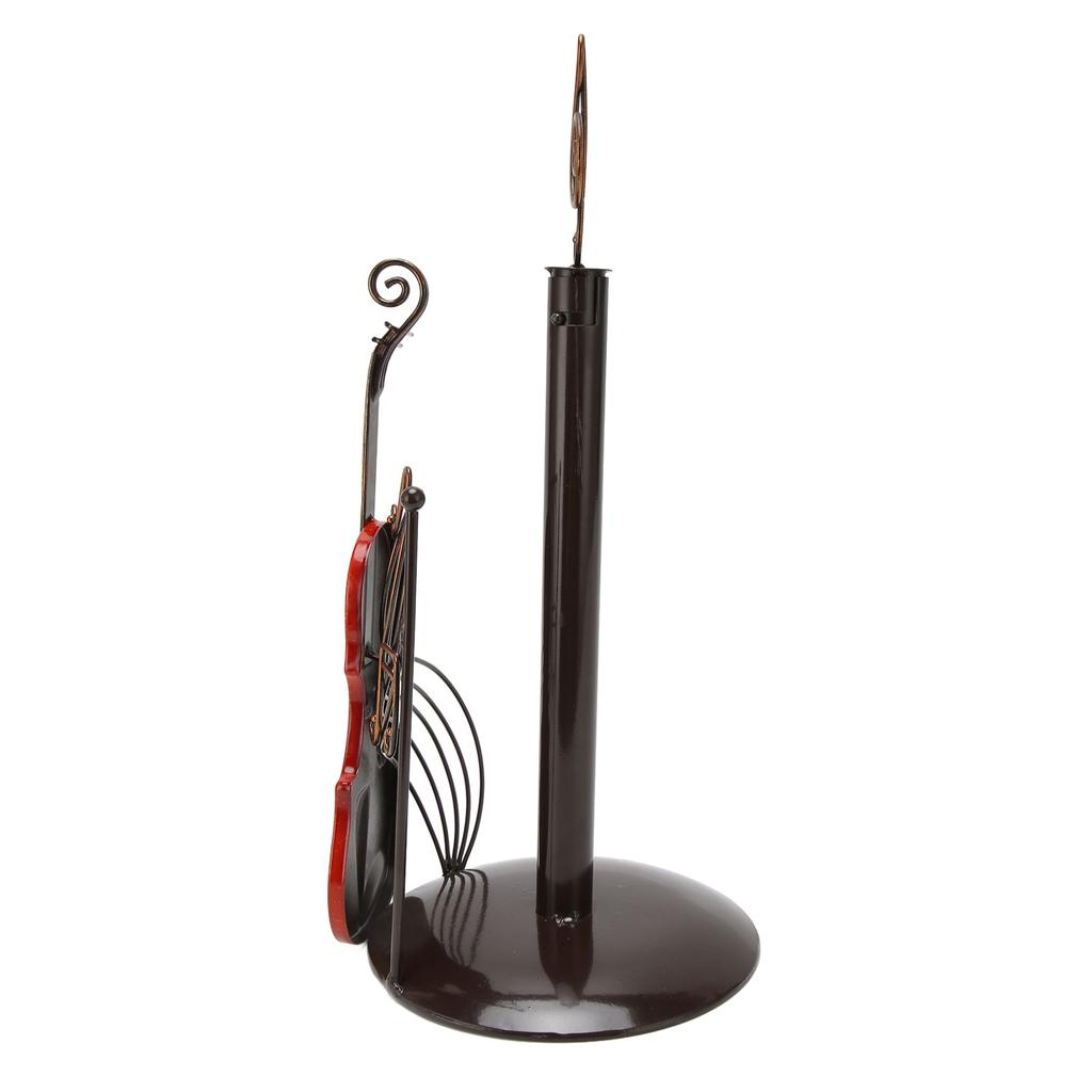 Подставка для бумажных полотенец в стиле скрипки, прочный, долговечный металлический держатель для рулонов салфеток с лаком для выпечки для спальни