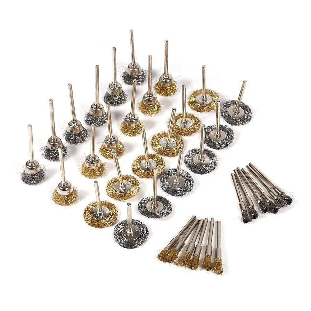 Accessories Electric Rotary Tools Polishing Grinding Brass Brush Kit Wire Wheel Buffing Sanding