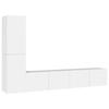 4 piece TV cabinet set white particleboard
