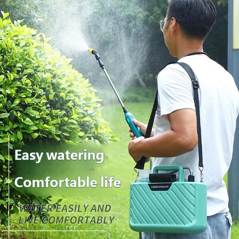5L Electric Garden Water Dispenser Featuring Swiveling Nozzle And Shoulder Support For Home Gardening And Plant Care P9YB