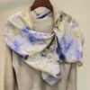Yearning For Life! Double Crepe Silk Scarf Women'S Spring Summer Versatile Mulberry Silk Scarf Decorative Streamer