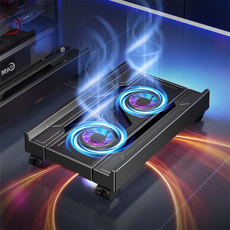 BEISHI Регулируемый держатель для компьютерного процессора с RGB-вентилятором охлаждения, отводом тепла, подставка для мобильной башни ПК для геймеров