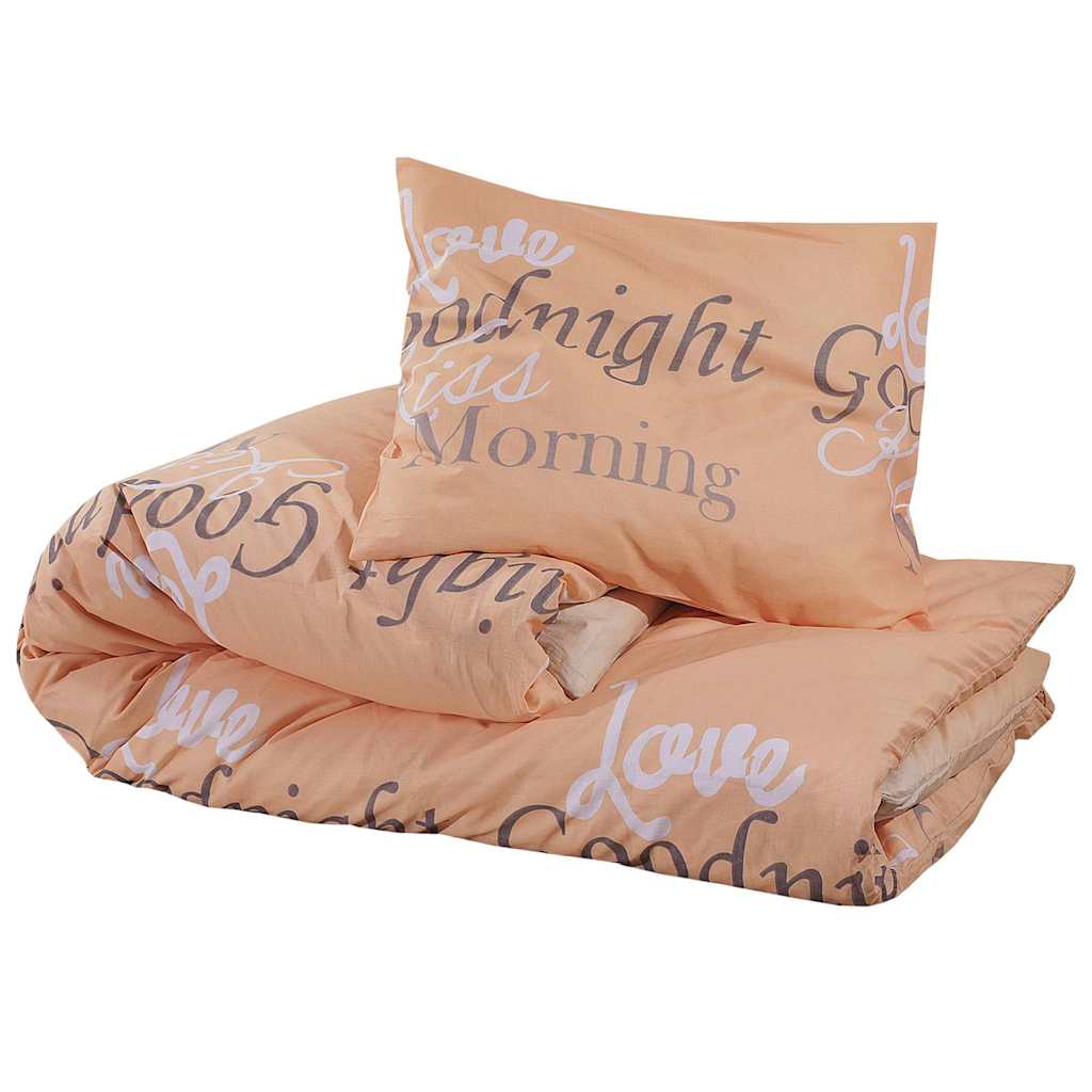 Pink Bed Linen Set 225 x 220 cm Cotton