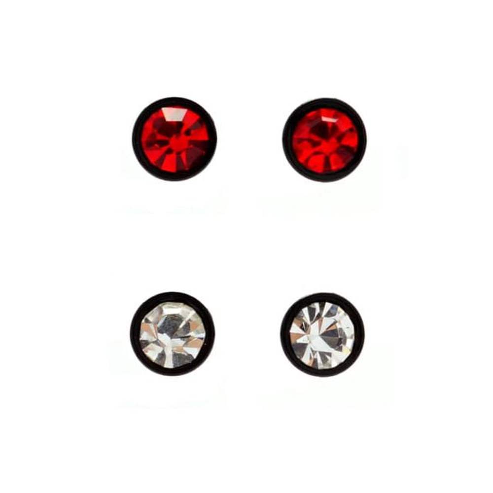 E414 Siam White Austrian Crystal Earrings