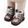 1 Pair Casual Wear 20cm Cotton Doll Shoes PU Leather 20cm Doll Leather Boots  Kids Gifts