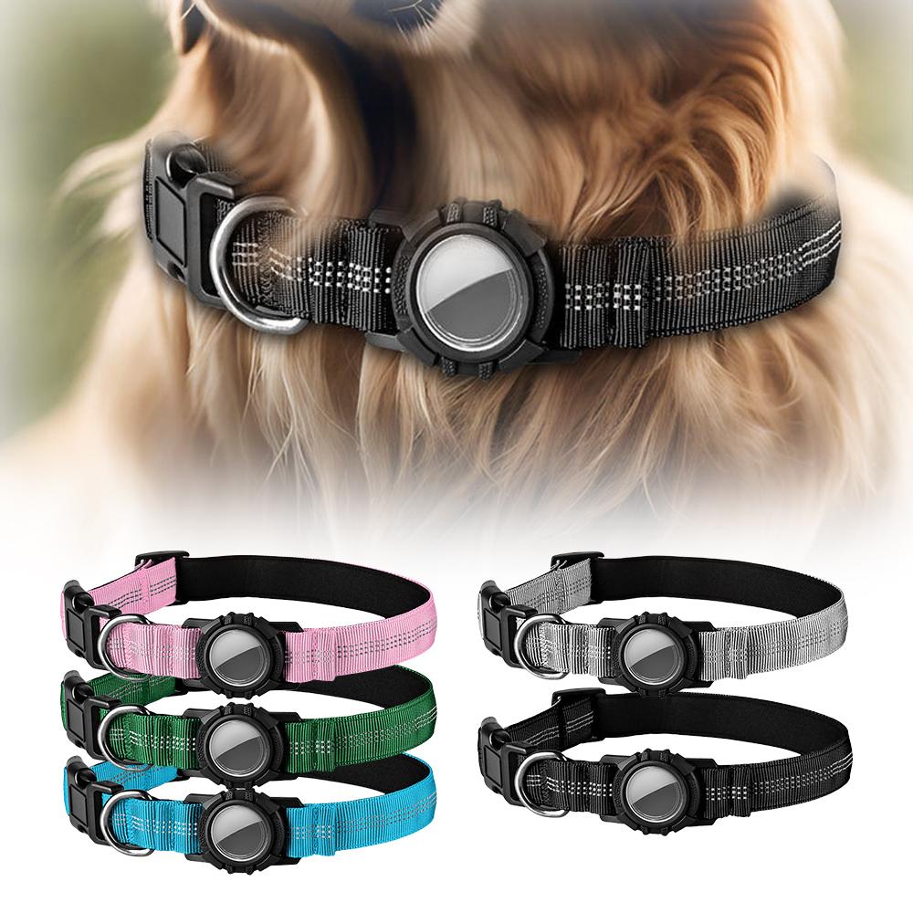Elastic Band AirTag Cat Collar Reflective Air Tag Holder Dog GPS Collars  for Kittens Puppies