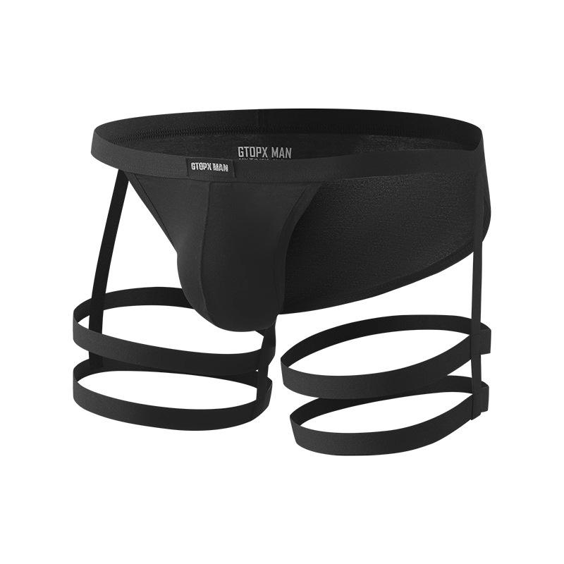 Мужские трусы-слипы GTOPX MAN с ремешками, низкой посадкой и U-образной выпуклой чашкой - Сексуальное, влагоотводящее нижнее белье со шнуровкой.