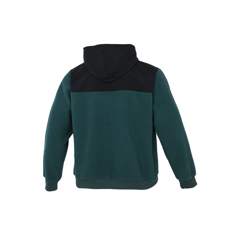 Puma Winterized Fleece-Lined Colorblock Hooded Jacket Men Outerwear Green 848253-80