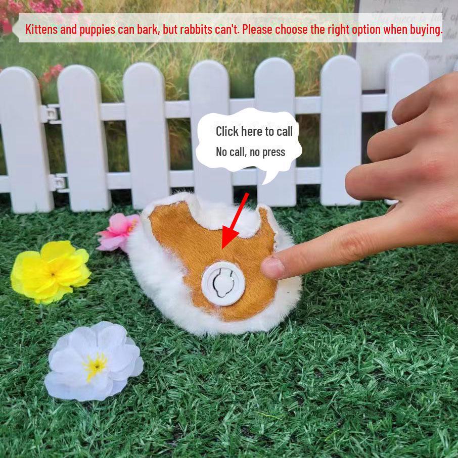 Мягкая лающая игрушка «Кот, кролик и щенок» — развивающая кукла-животное для детей