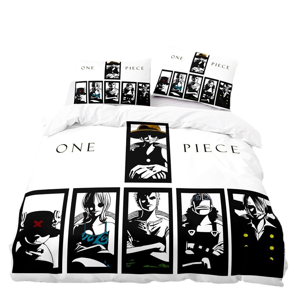 Комплект постельного белья ONE PIECES Monkey D.Luffy Пододеяльник с 3D-печатью Наволочка для детей Мальчиков Подростков Подарок