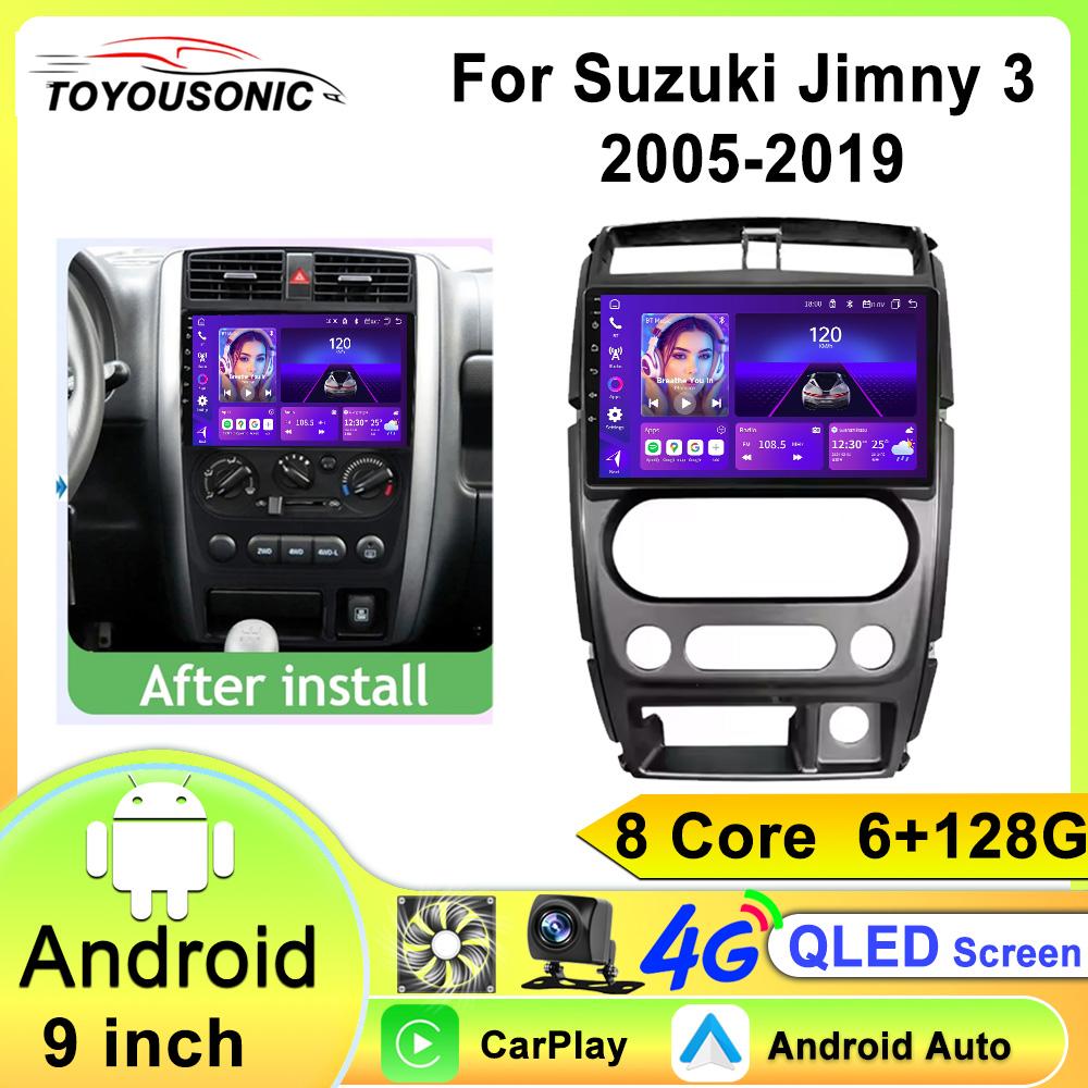 Автомобильное радио Carplay для Suzuki Jimny 3 2005 - 2019 GPS-навигация Android Auto Stereo Wifi Видео Bluetooth Нет 2din DVD