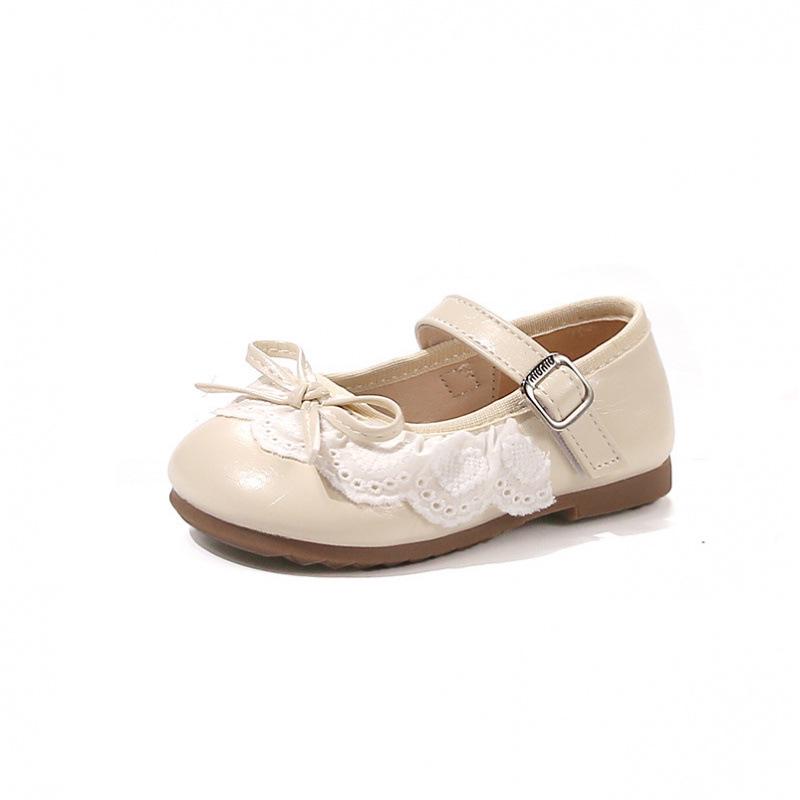 Весна 2026 Девочки Бант Принцесса Мягкая Подошва Кожаные Лоферы