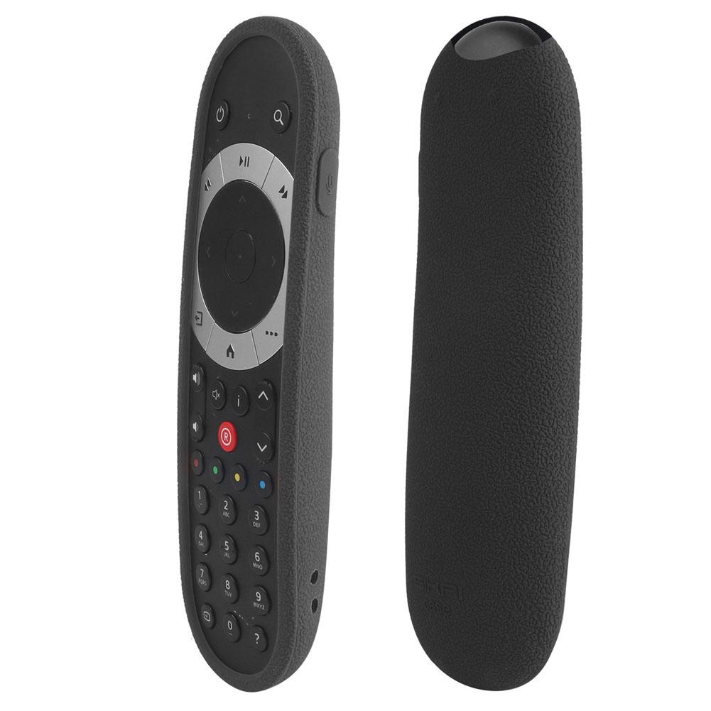 Remote Control Case TV Silicone Anti Slip Cover Skin for SKY Q TV Remote Controller(Black)