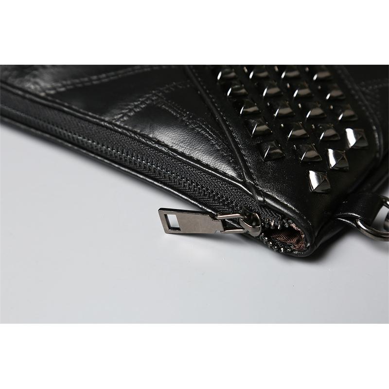 JIETOTYX для девочек-подростков, кошелек для монет, гот, кошелек с ремешком на запястье, кошельки с черепом, женские маленькие сумки с ремешком, сумки на плечо с застежкой-молнией и заклепками